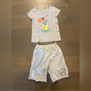 Gap girls lemonade short sleeve top and gap shorts